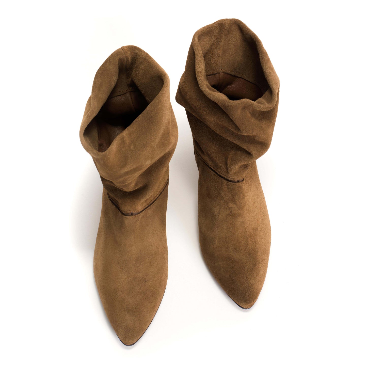 Botas holgadas de ante marrón ANONYMOUS