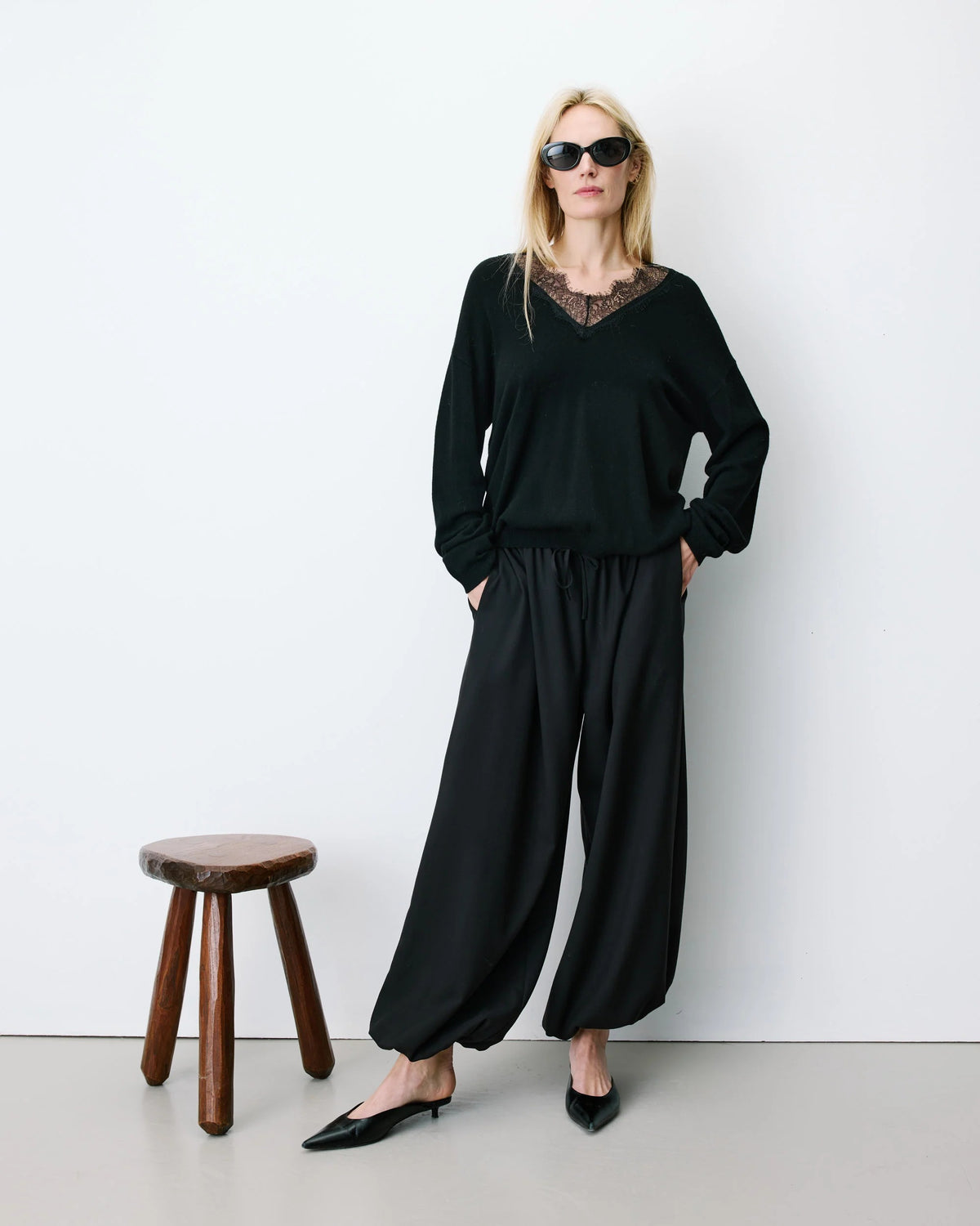 Jersey negro encaje SAGO