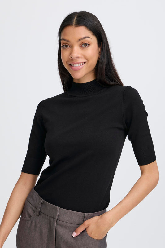 Jersey de punto fino BELINDA negro