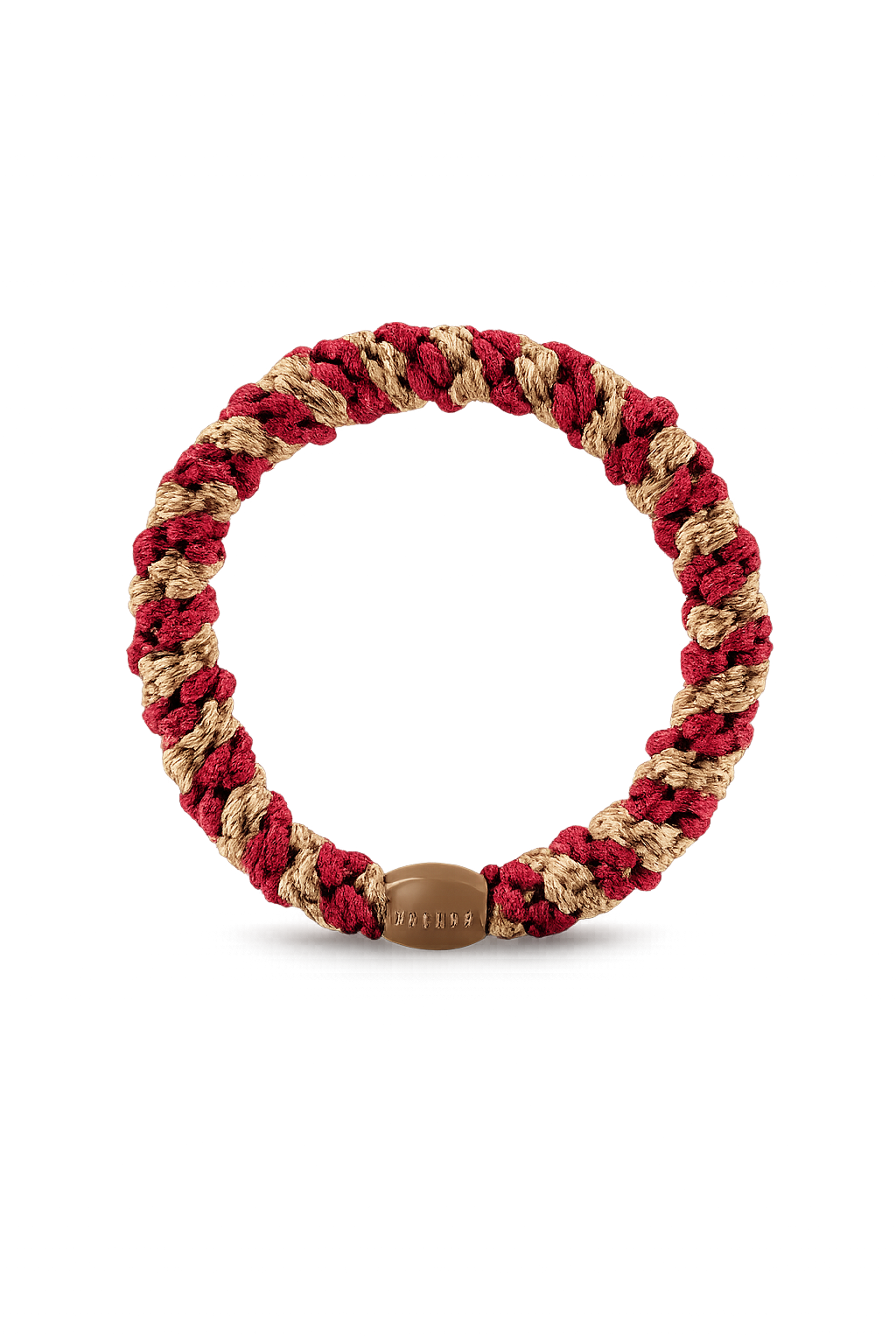 Goma de pelo KKNEKKI light bordeaux-beige glitter stripe