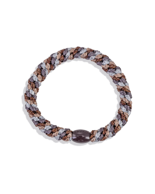 Goma de pelo KKNEKKI mix brown silver glitter