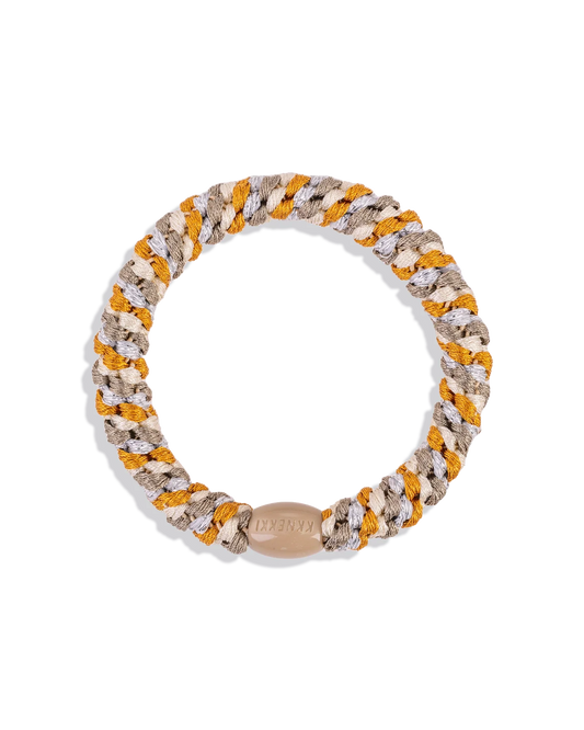 Goma de pelo KKNEKKI mix curry camo silver glitter