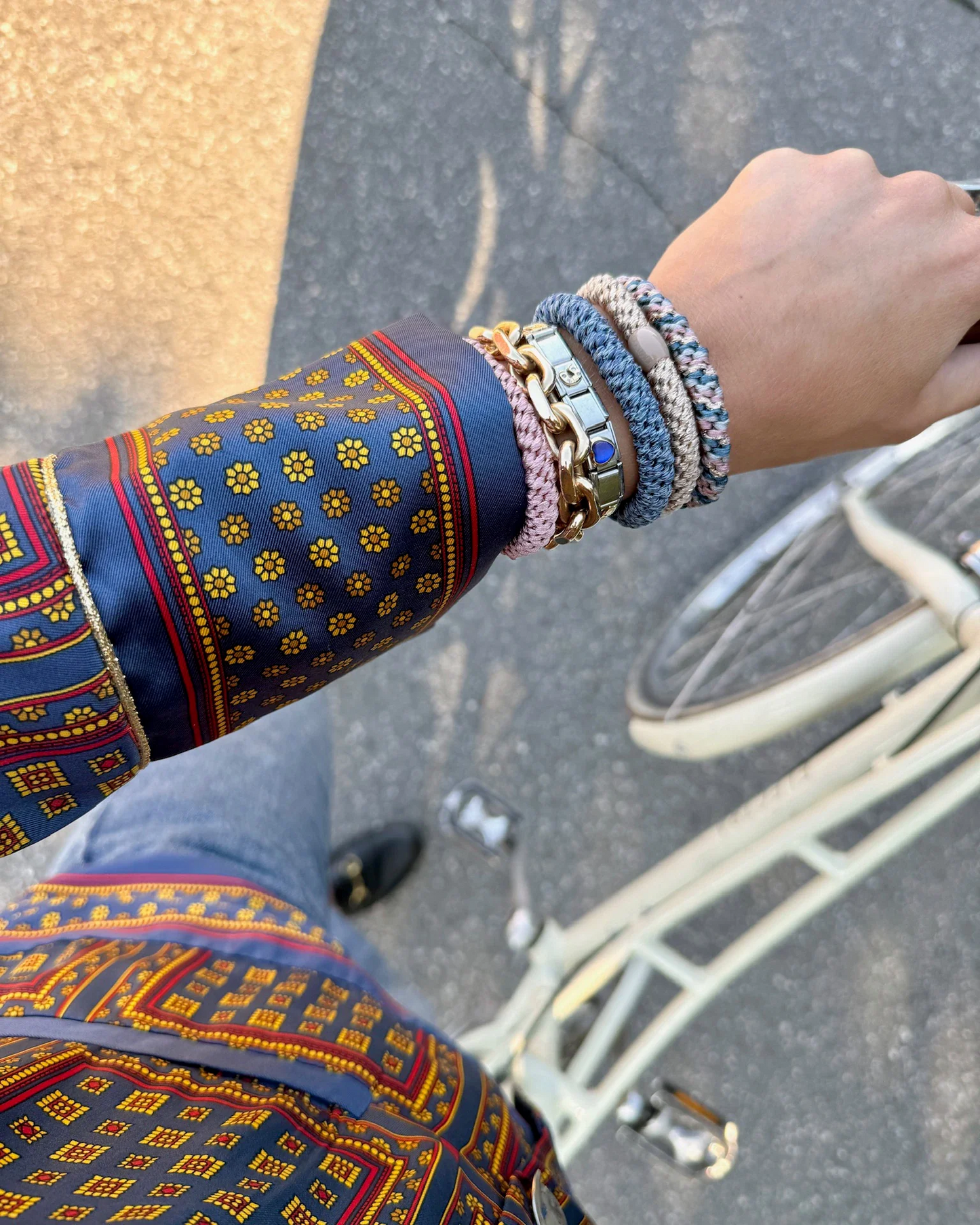 Goma de pelo KKNEKKI dusty blue-dusty rose