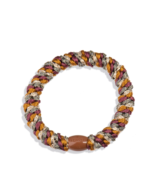 Goma de pelo KKNEKKI mix rosewood-greybeige glitter