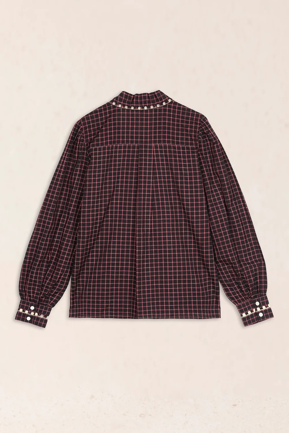 Camisa bordada en beige LATAM