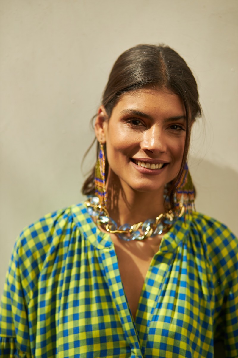 Blusa vichy verde LAURA
