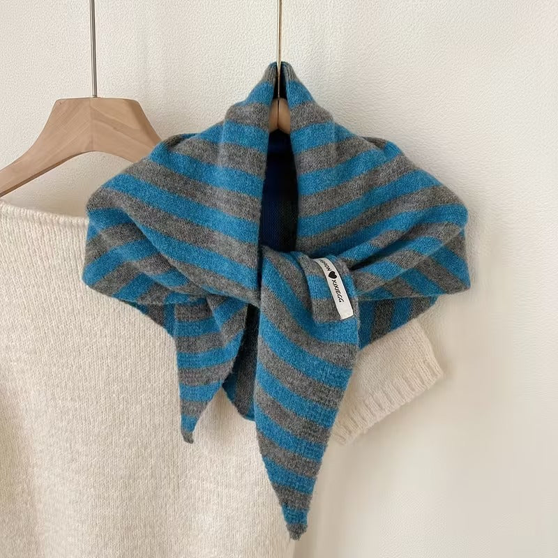 Bufanda tipo chal con rayas BRUNE