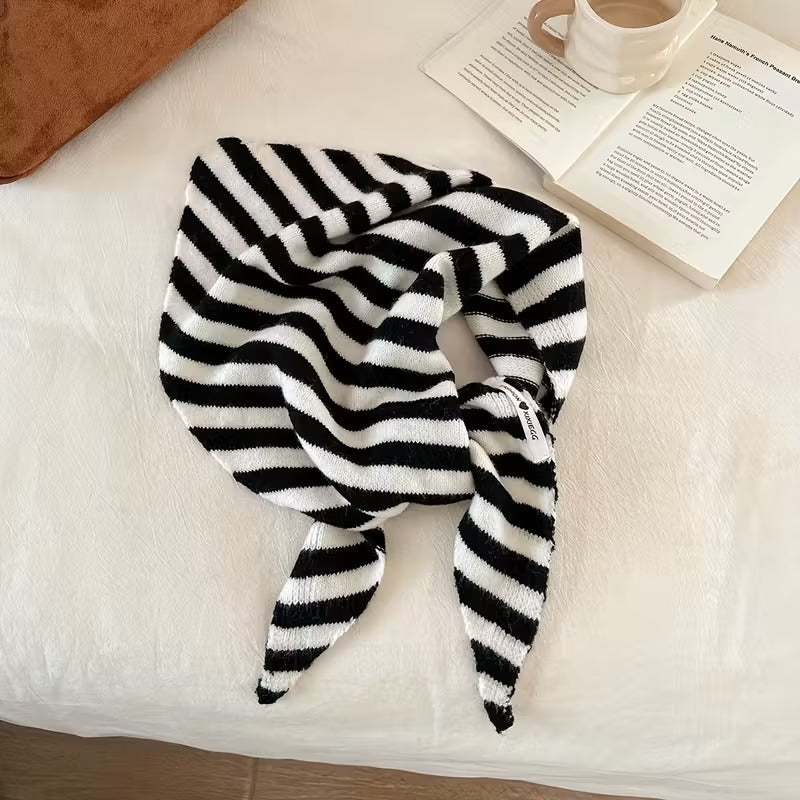 Bufanda tipo chal con rayas BRUNE