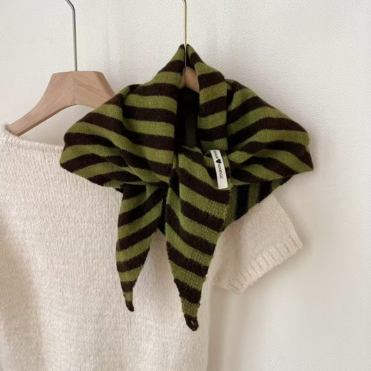 Bufanda tipo chal con rayas BRUNE