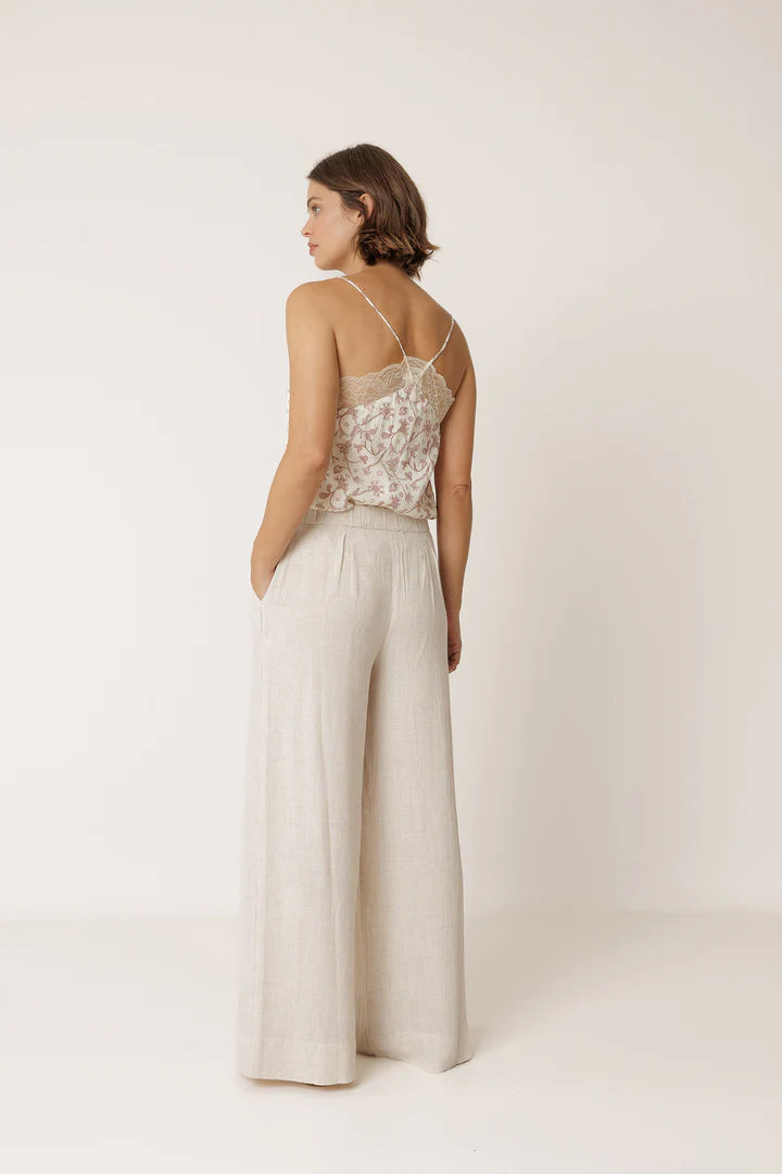 Pantalón fluido de lino DAMA