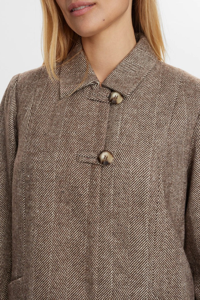 Chaqueta corta tweed/espiga BERTILDE