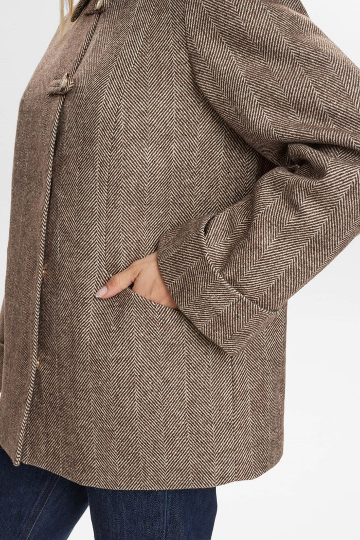 Chaqueta corta tweed/espiga BERTILDE