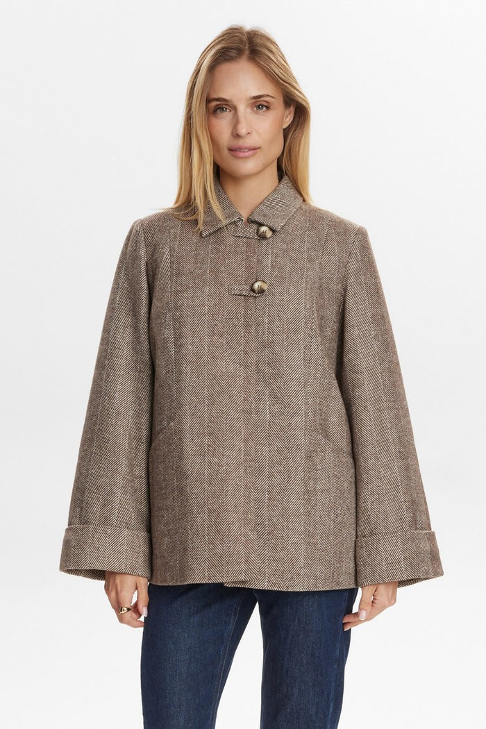 Chaqueta corta tweed/espiga BERTILDE