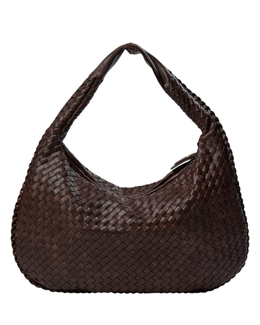 Bolso trenzado marrón SIENA