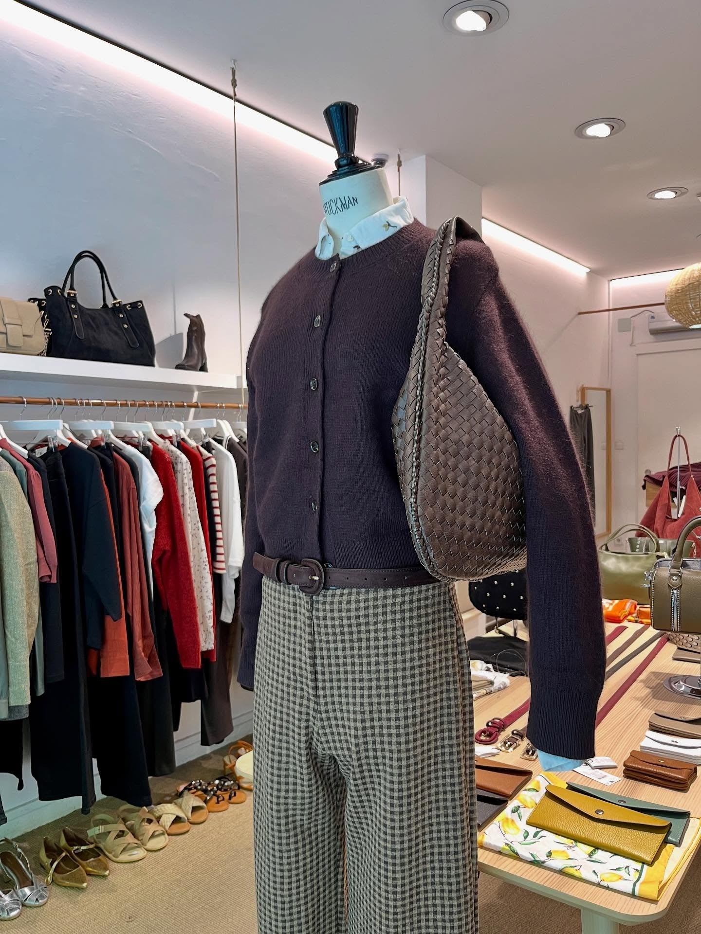 Bolso trenzado marrón SIENA