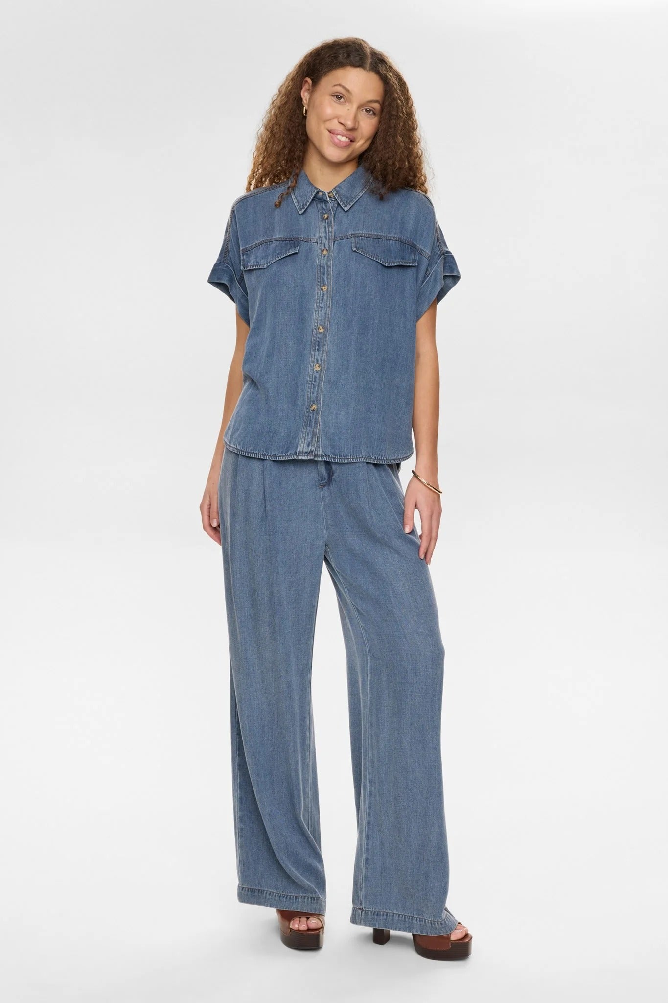 Camisa efecto denim DELIDA