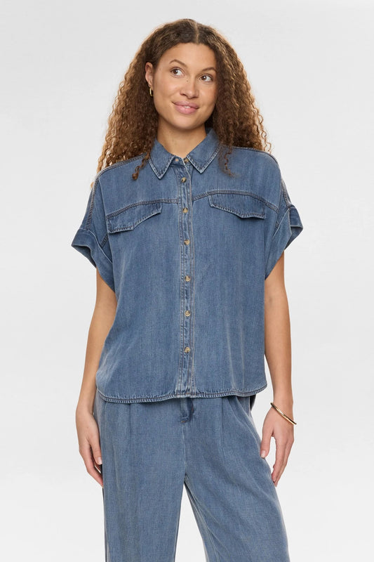 Camisa efecto denim DELIDA