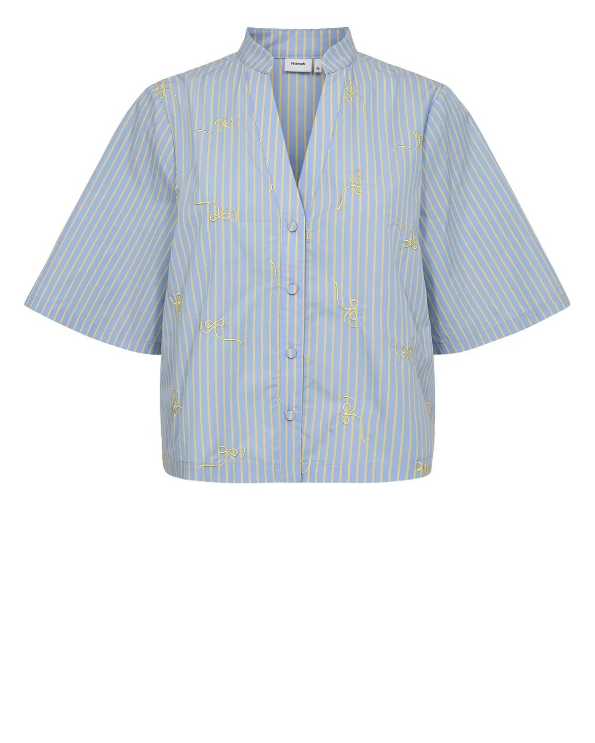 Camisa cropped bordados DELANIE