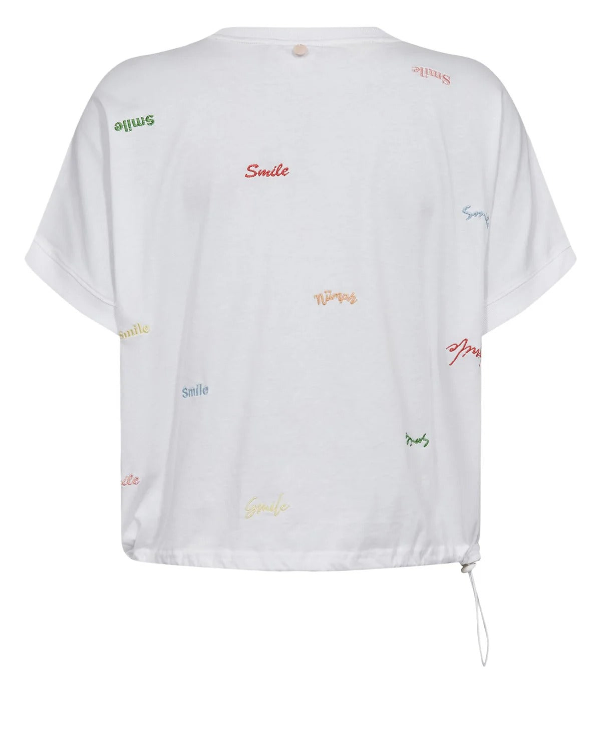 Camiseta blanca con bordados DOYA