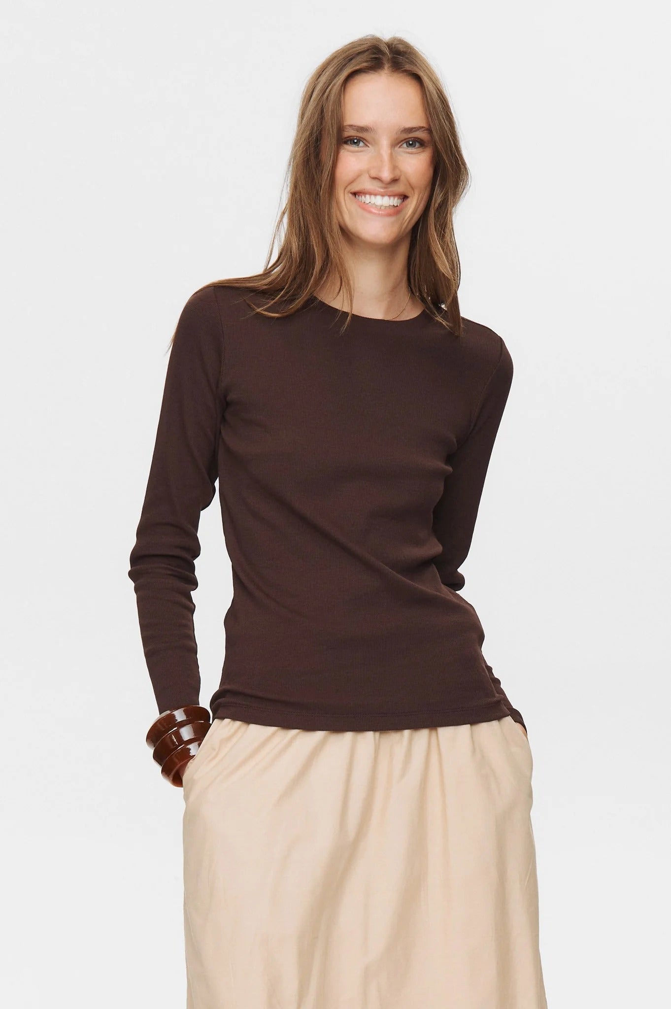 Camiseta canalé fino RINNA (línea PREMIUM)