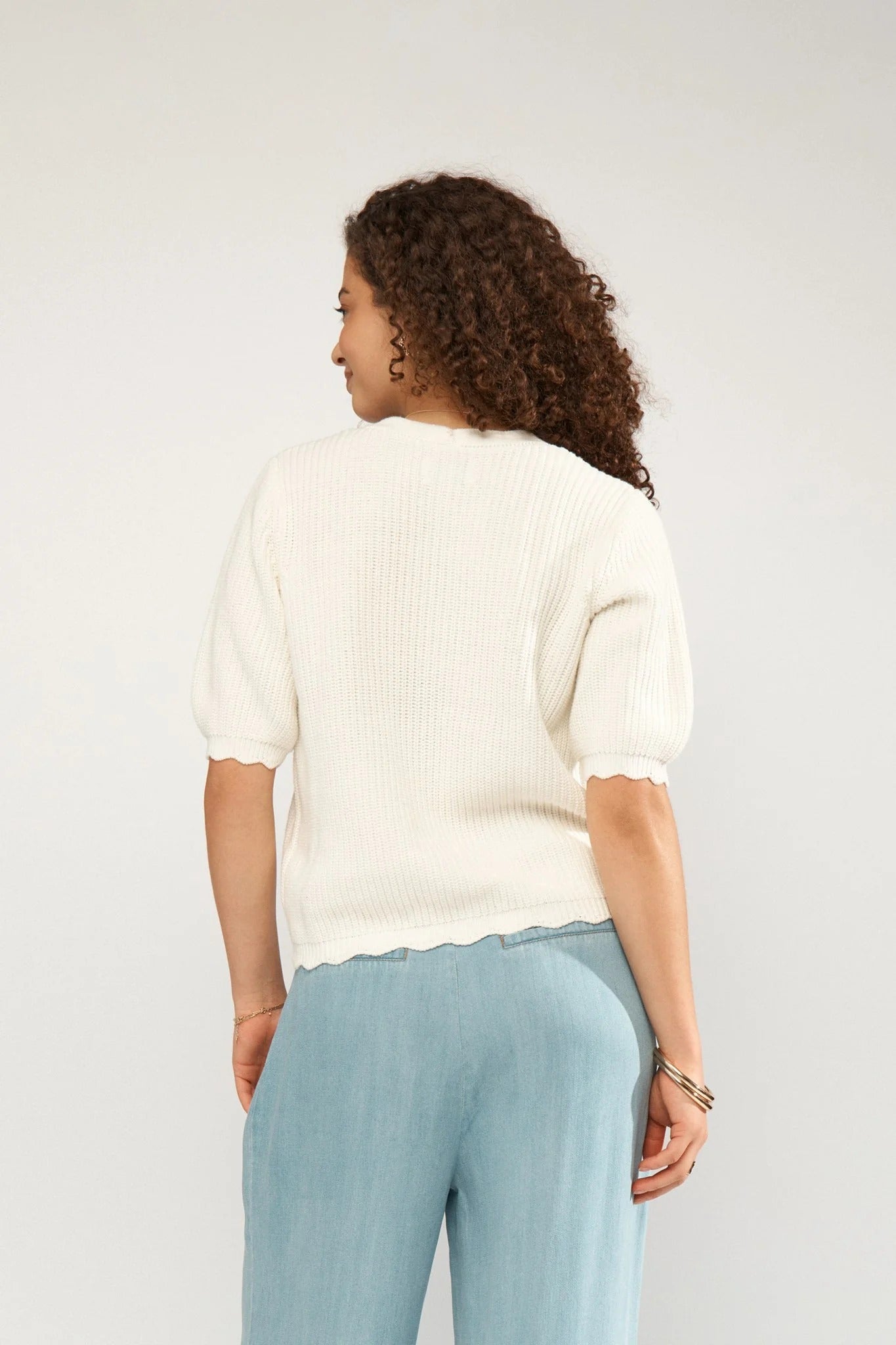 Cardigan de punto manga corta DARLEY