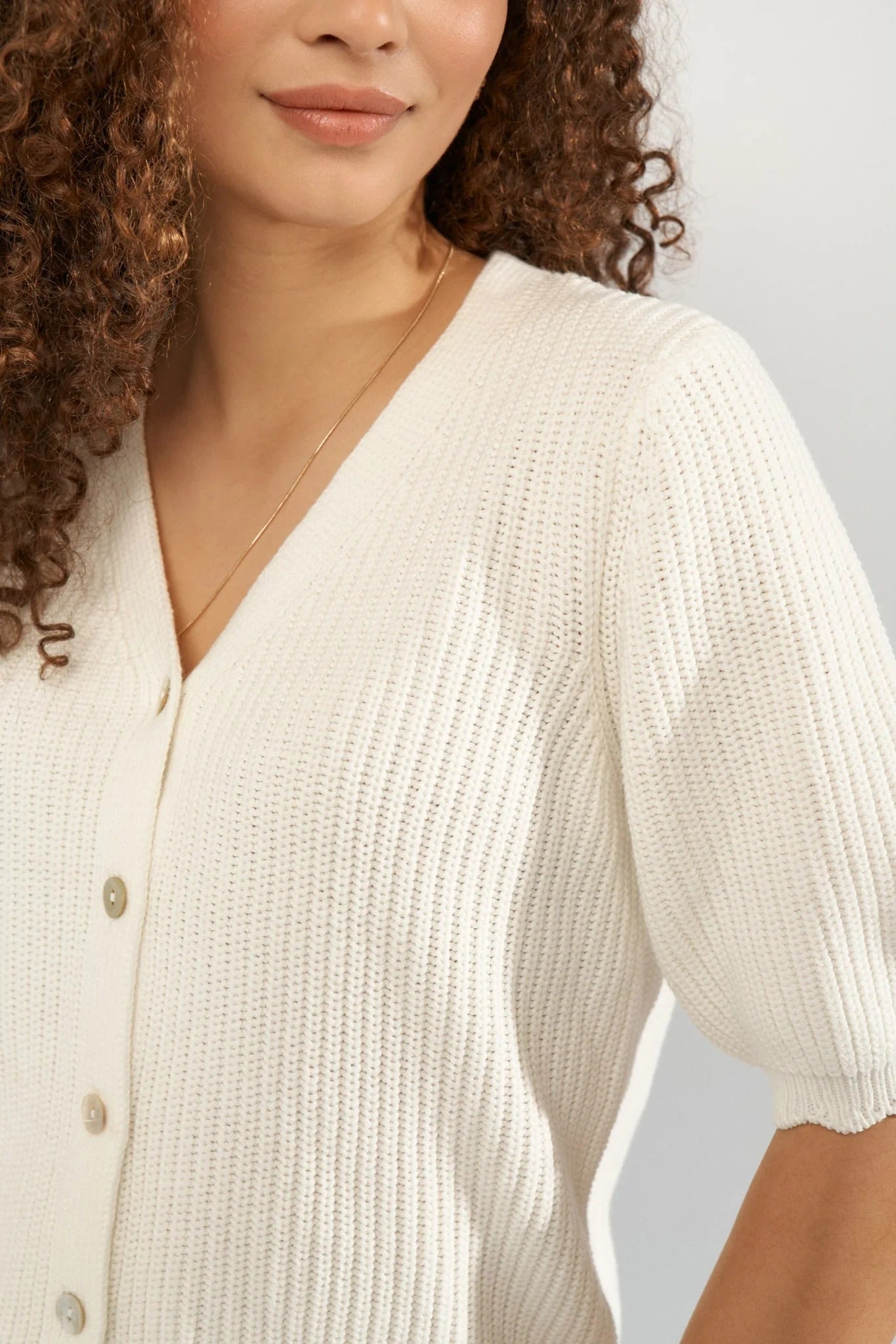 Cardigan de punto manga corta DARLEY