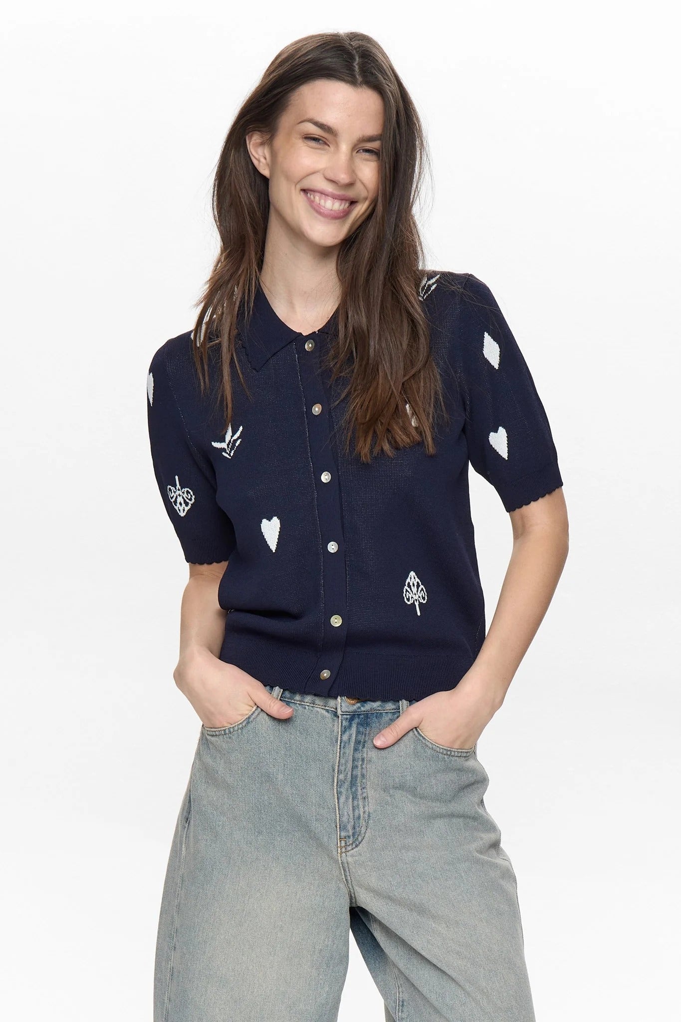 Cárdigan de punto en jacquard DALITTA