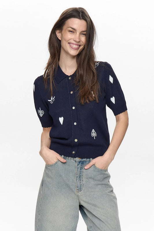 Cárdigan de punto en jacquard DALITTA