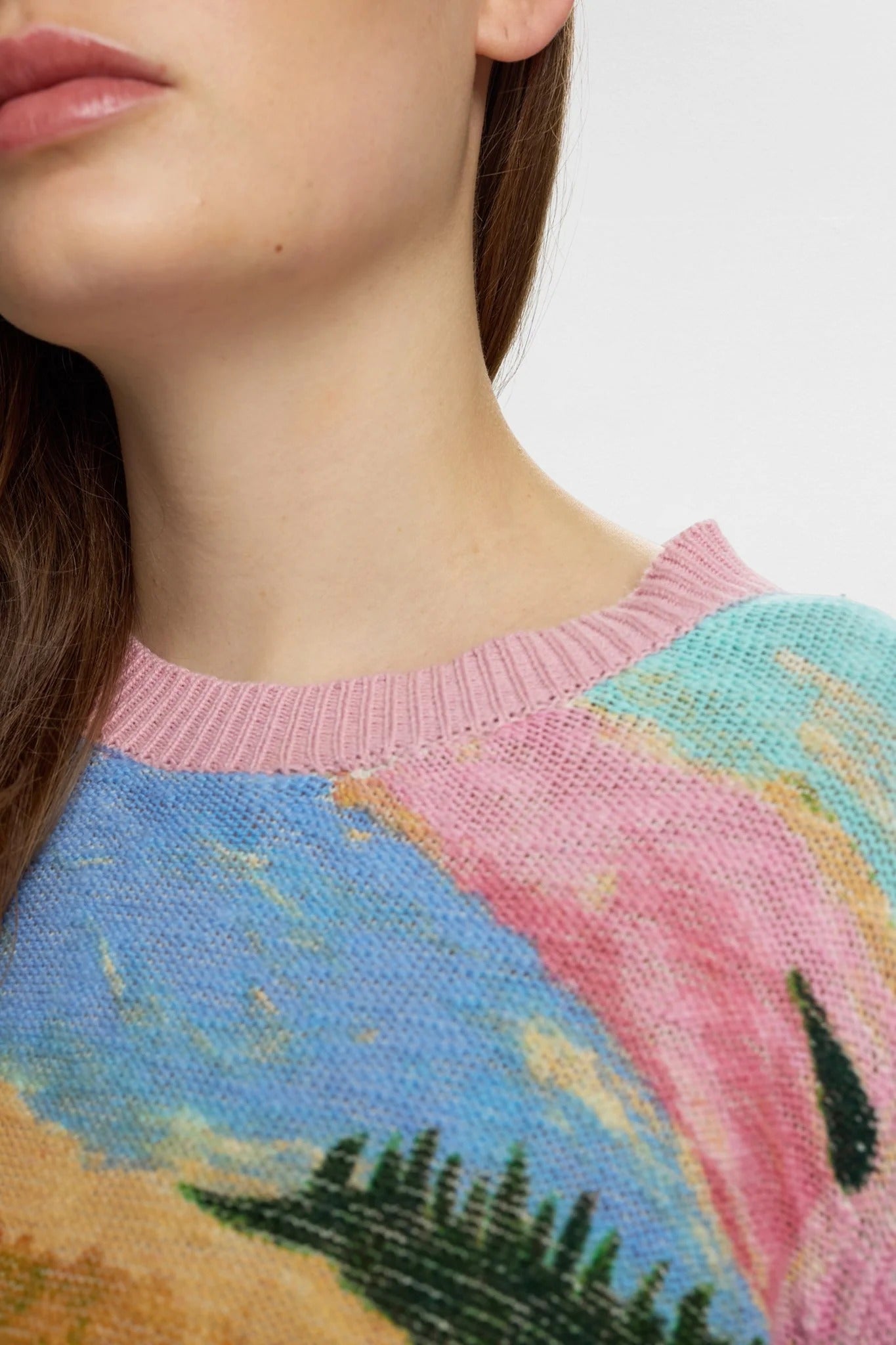 Jersey estampado paisaje rosado DEADOW