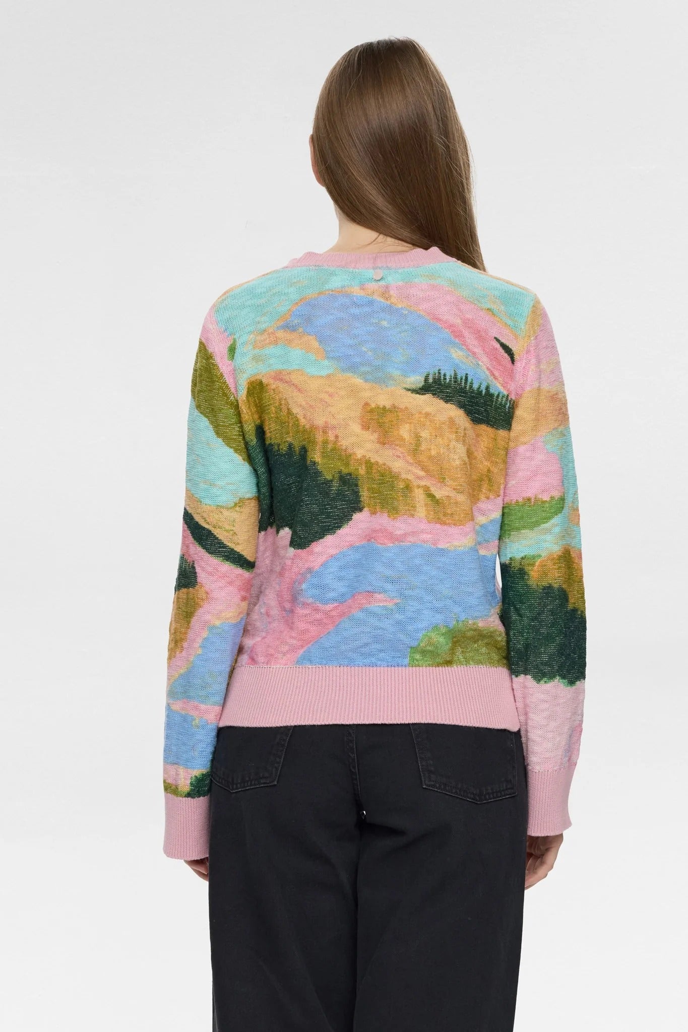 Jersey estampado paisaje rosado DEADOW