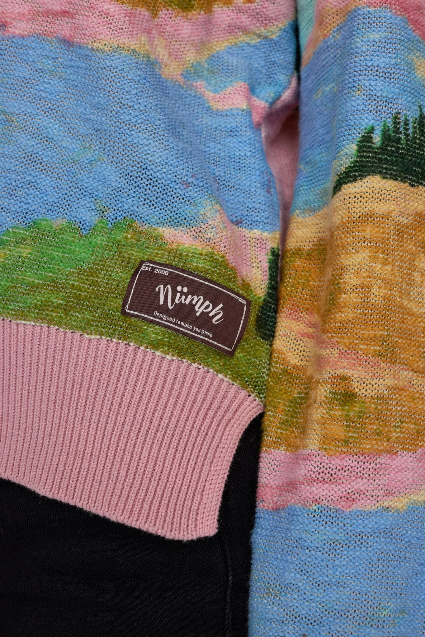 Jersey estampado paisaje rosado DEADOW