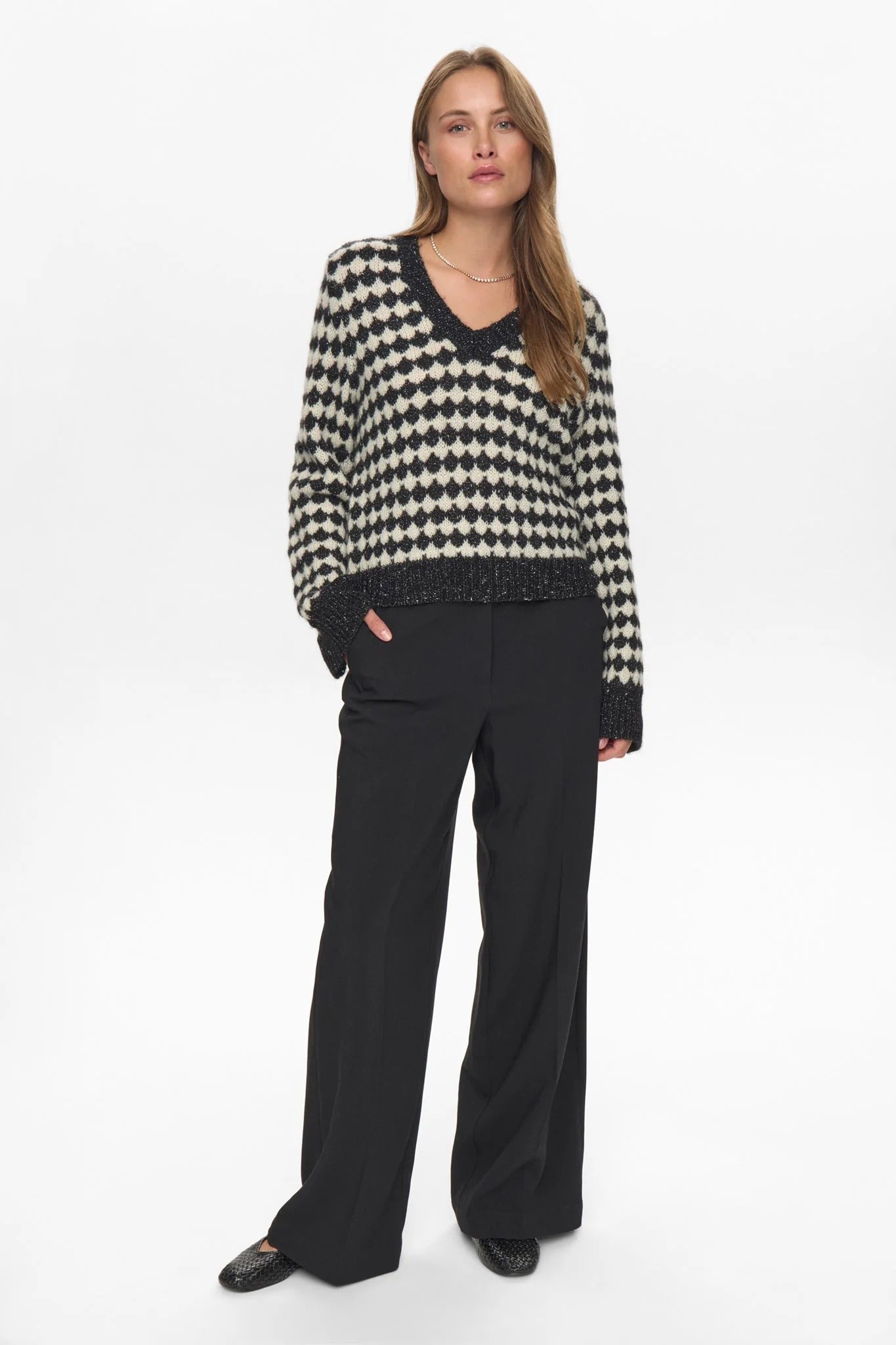 Jersey geométrico negro BILMA