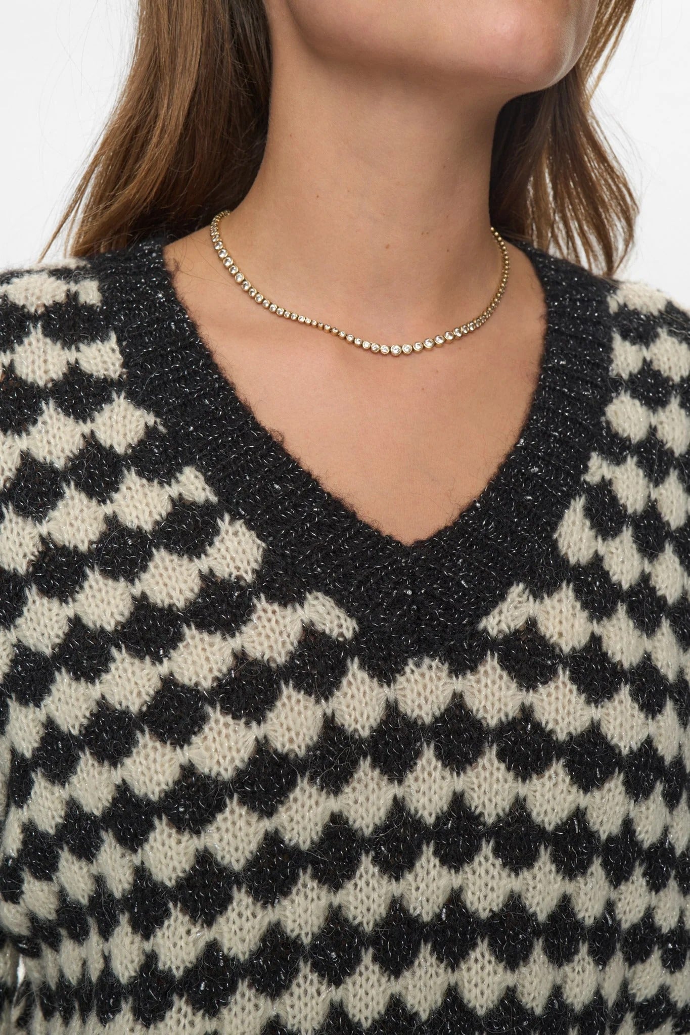 Jersey geométrico negro BILMA