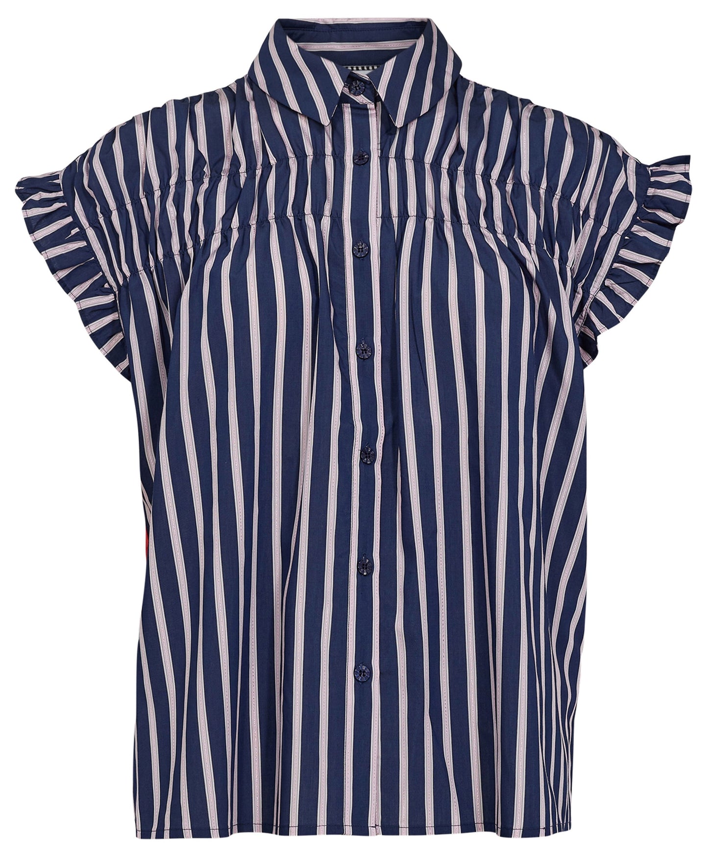 Camisa de rayas con estampado floral JOANNA