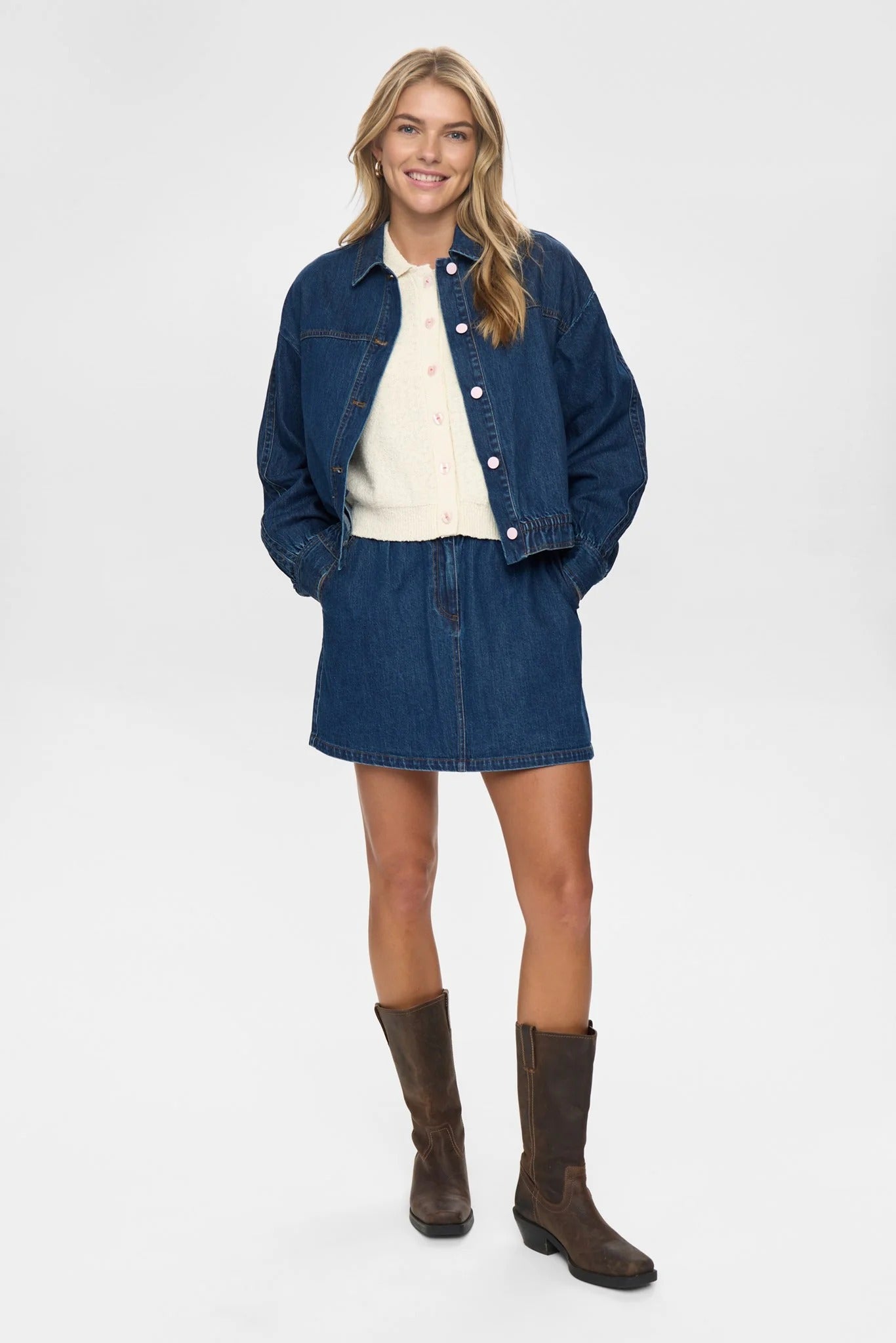 Chaqueta Denim Cintura Elástica