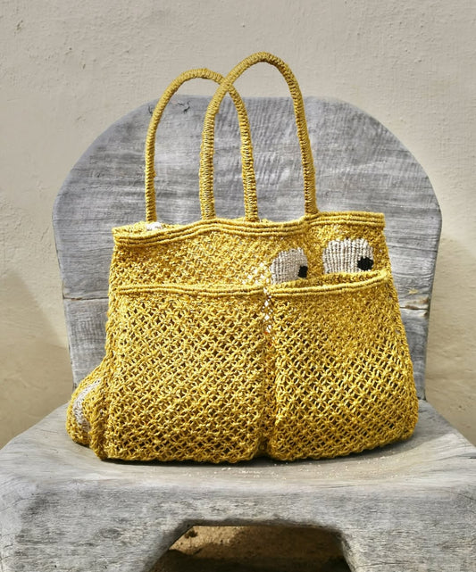 Bolso yute amarillo HI