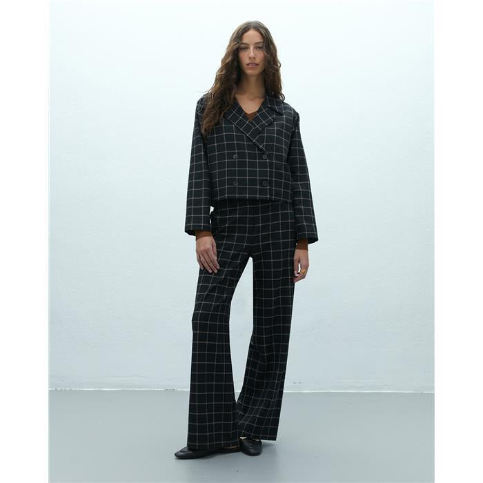 Pantalón ancho de cuadros LENY