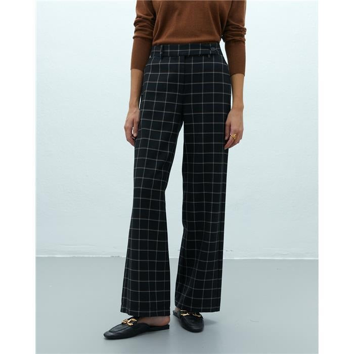 Pantalón ancho de cuadros LENY