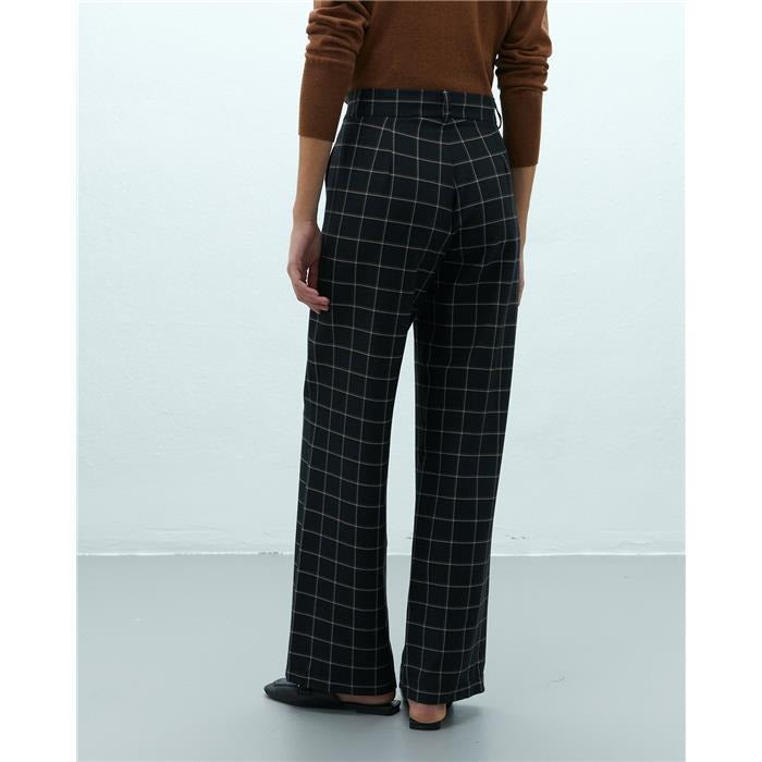 Pantalón ancho de cuadros LENY