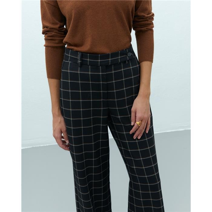 Pantalón ancho de cuadros LENY