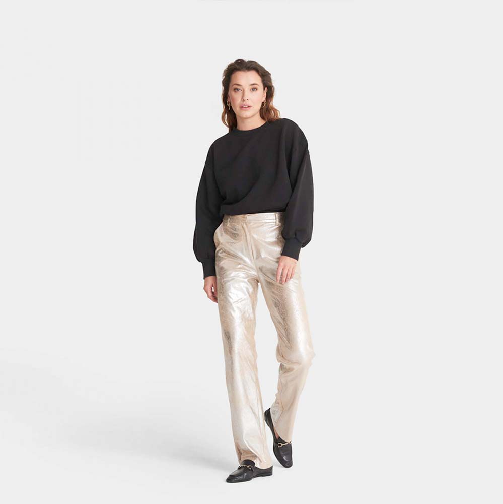 Pantalon de ante sintético metalizado CHARLIZE Alix the Label