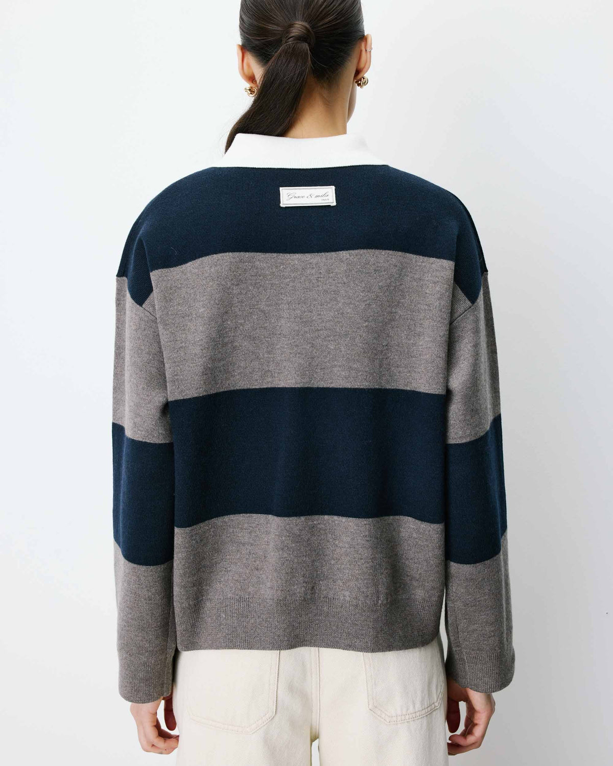 Jersey tipo polo LATTE
