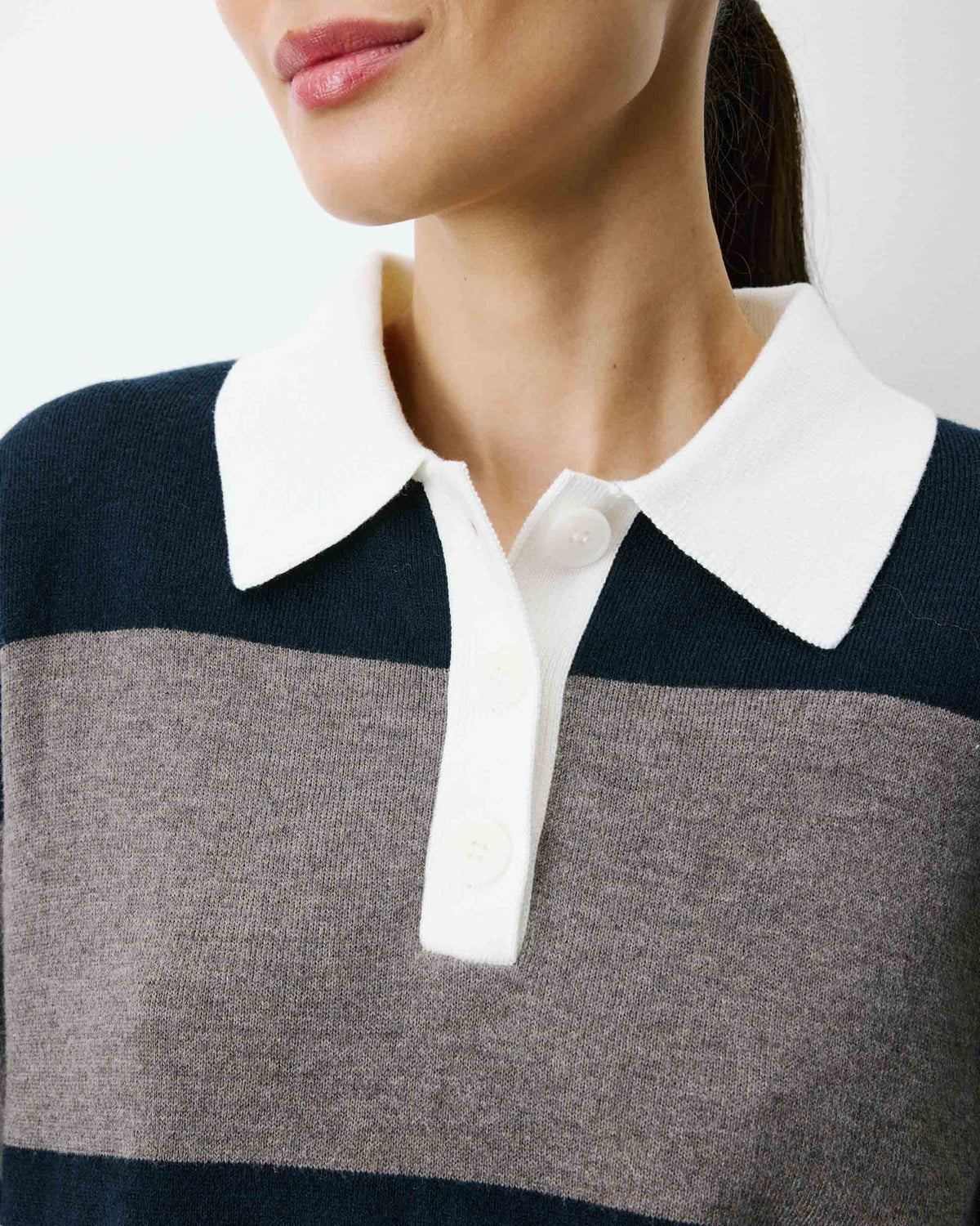 Jersey tipo polo LATTE