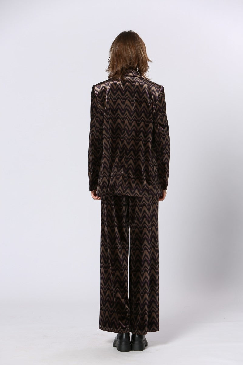 Blazer de terciopelo zigzag BAREA