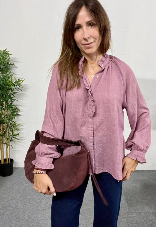 Camisa con cuello victoriano BETH