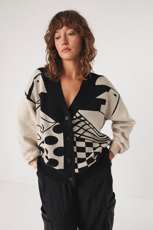 Cárdigan con jacquard BEEN