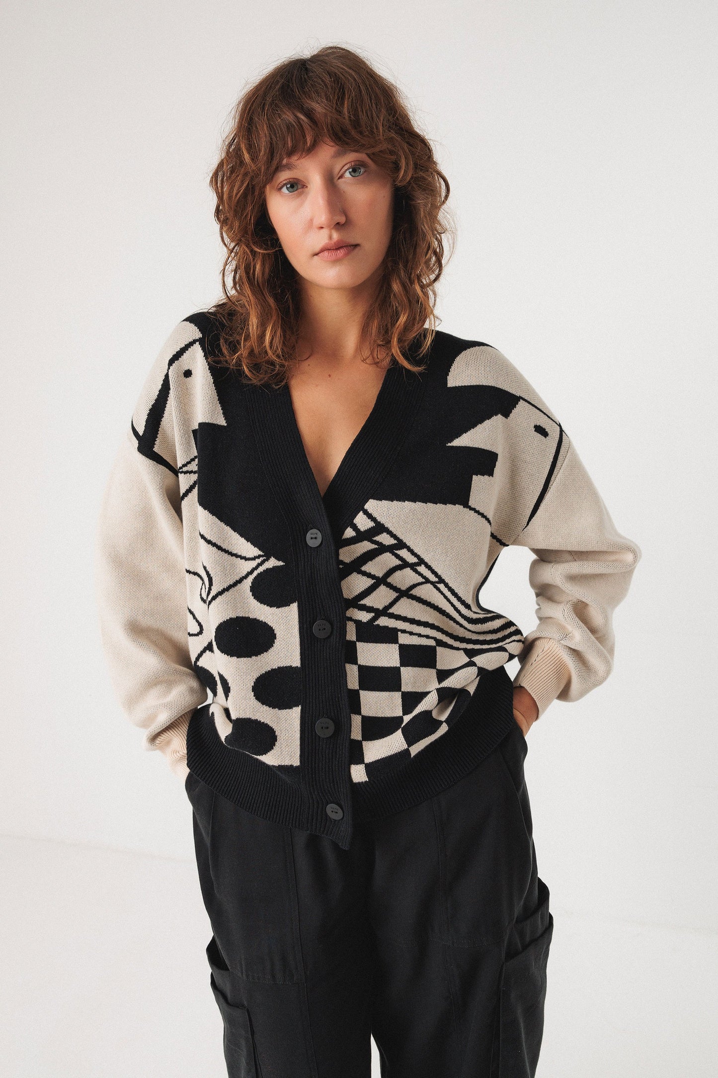 Cárdigan con jacquard BEEN