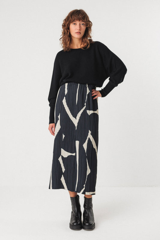 Falda midi estampada LAURIN