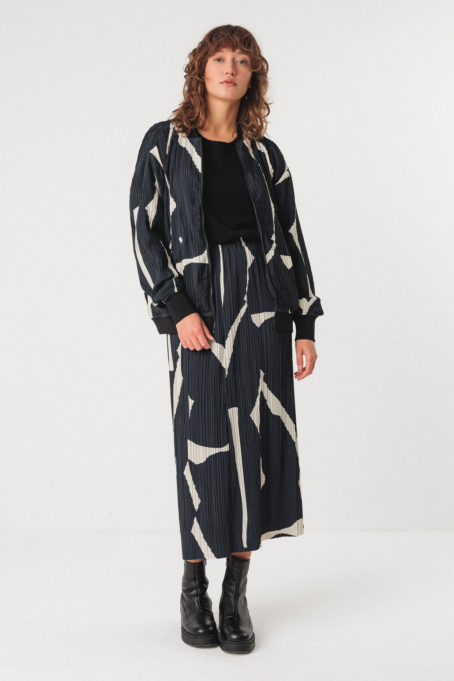 Falda midi estampada LAURIN