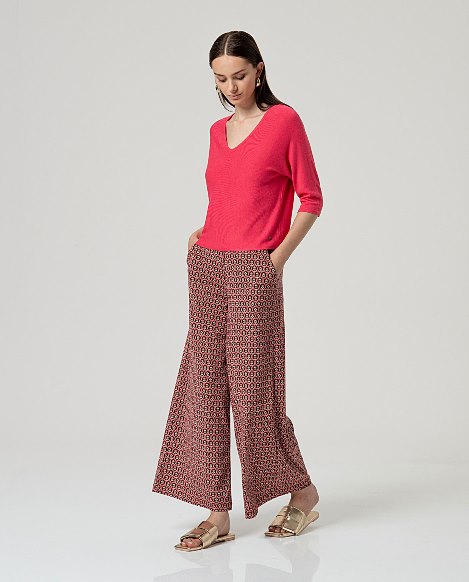 Jersey cuello pico fucsia DARIA